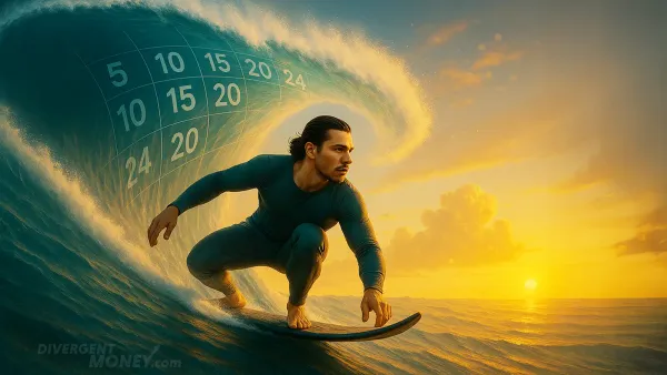 The ADHD Adaptive Flowist, literally surfing the waves of hyperfocus and inattentiveness.